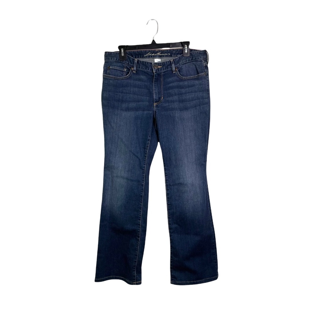 Eddie Bauer Curvy Bootcut Mid Rise Blue Jeans Size 12 Short